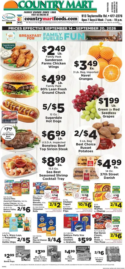 Taylorsville Country Mart Indexed Weekly