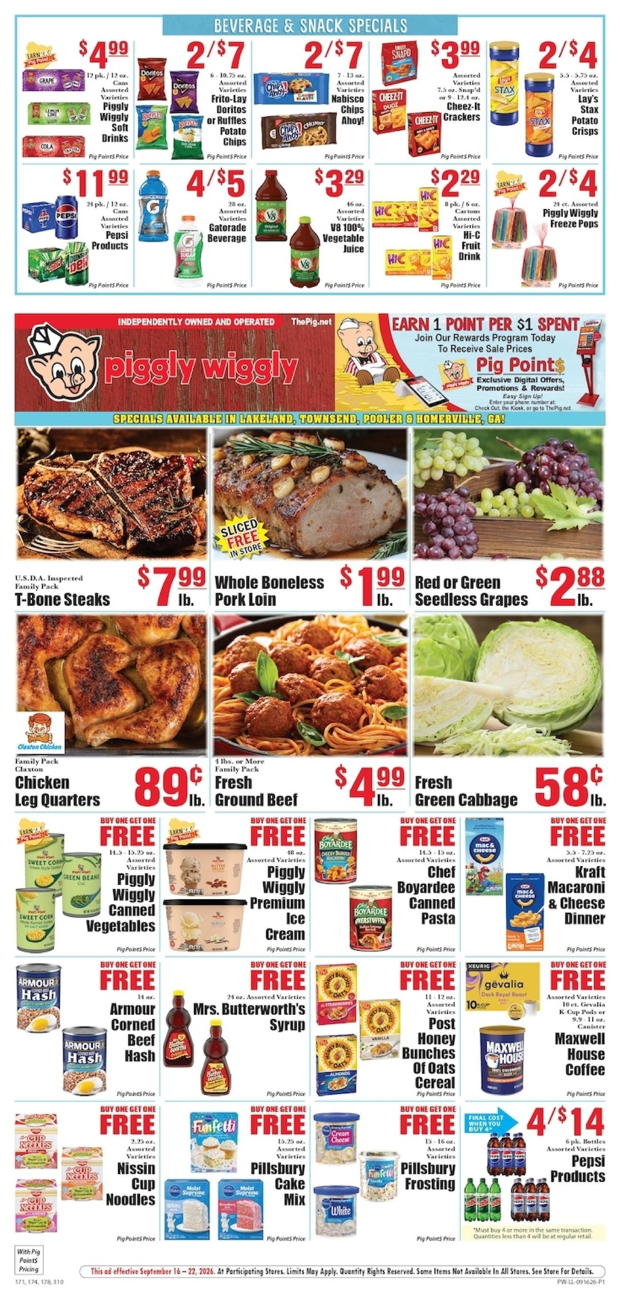 Piggly Wiggly weekly ad page 1