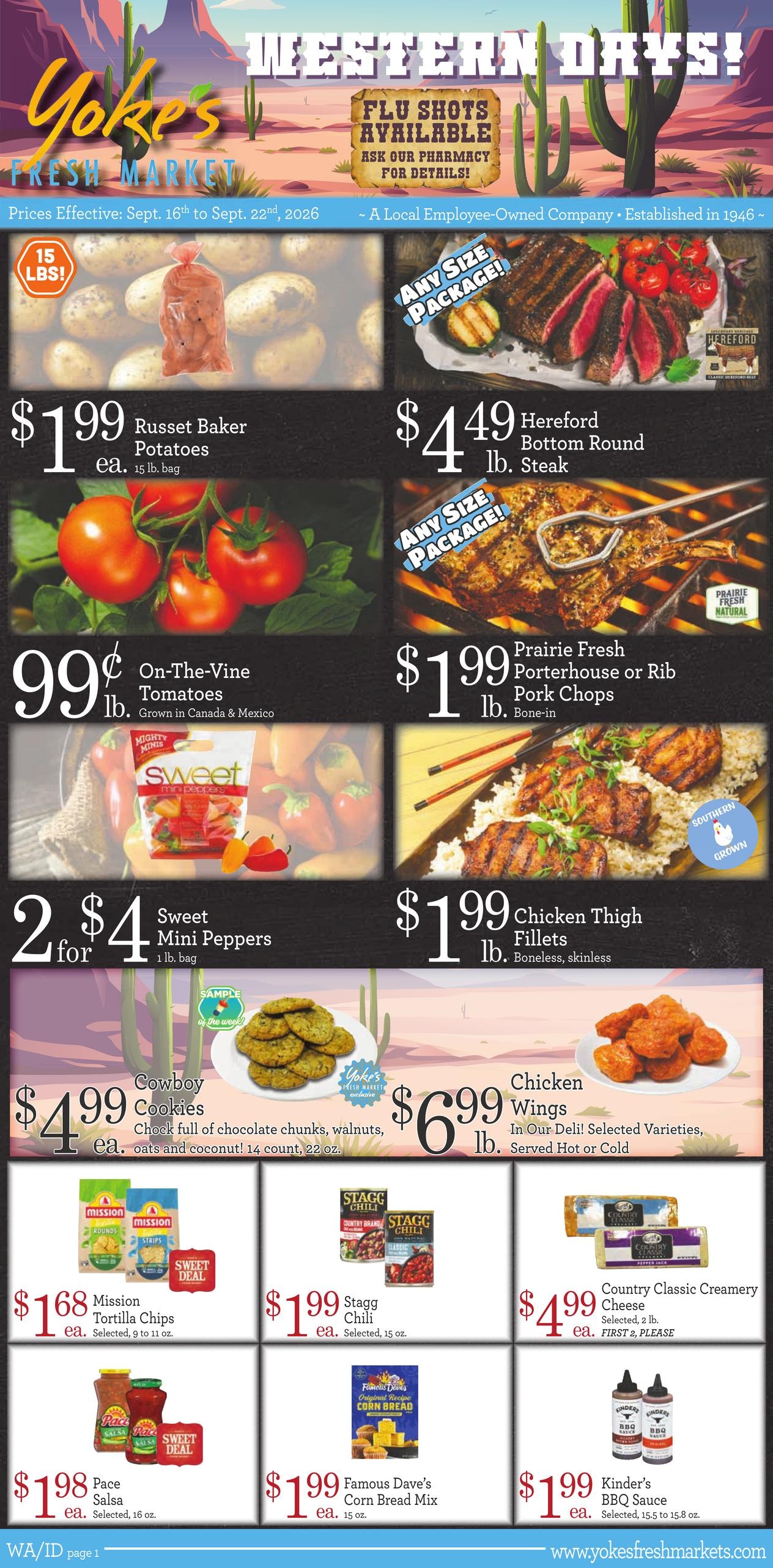 Yoke's Fresh Market weekly ad page 1