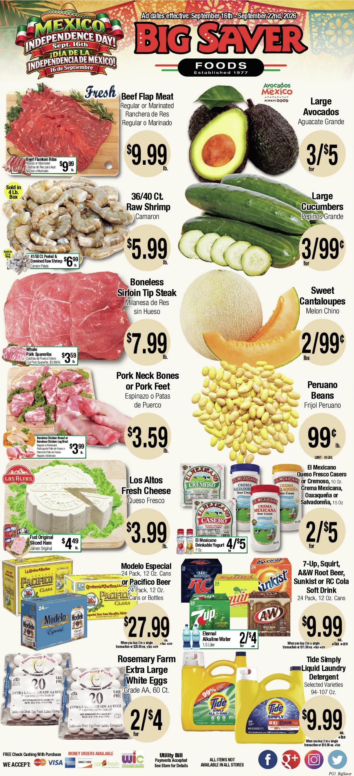 Big Saver Foods weekly ad page 1