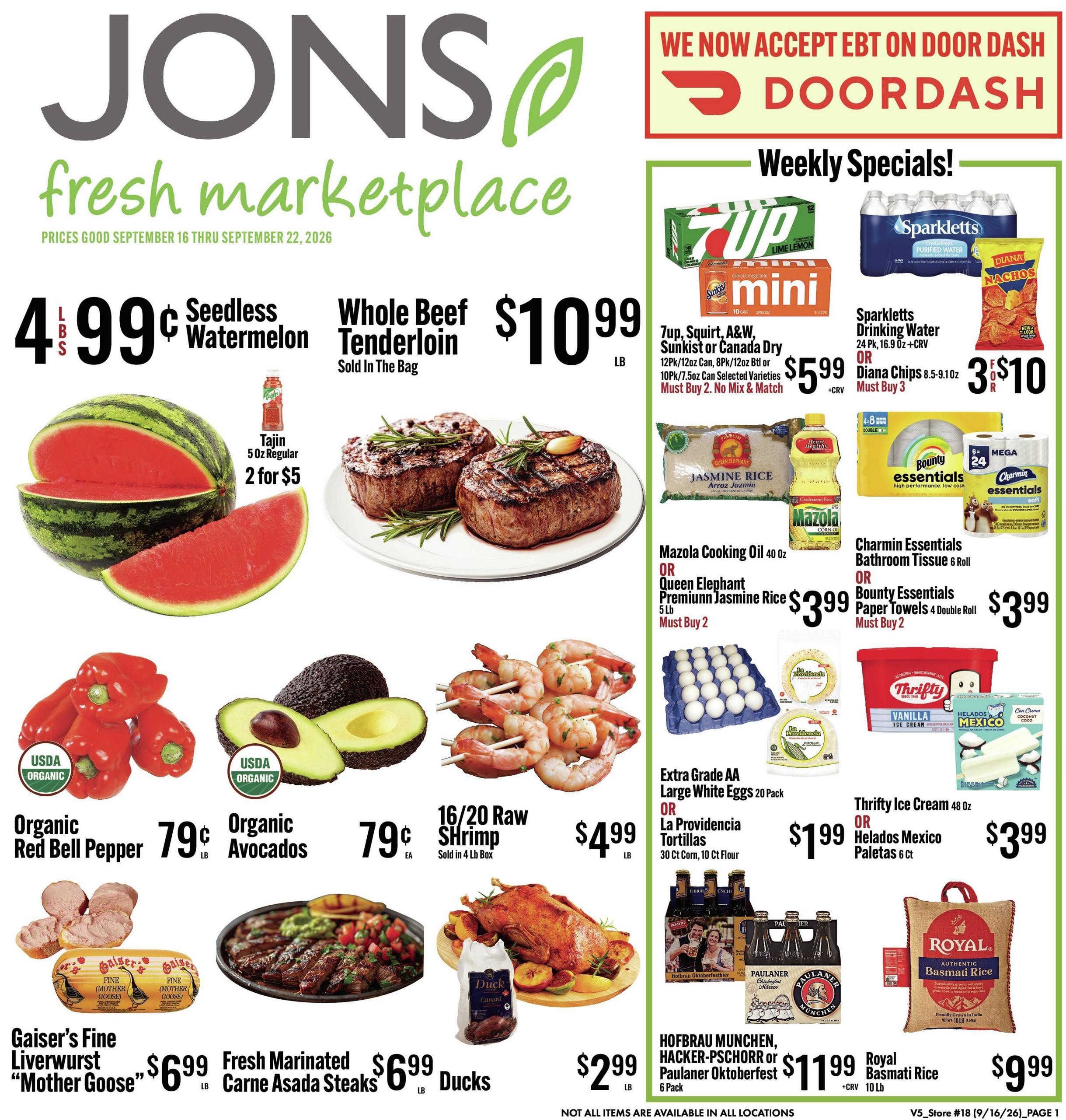 Jons International Marketplace weekly ad page 1