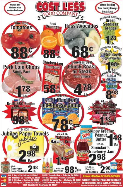 Cost Less Foods Indexed Weekly