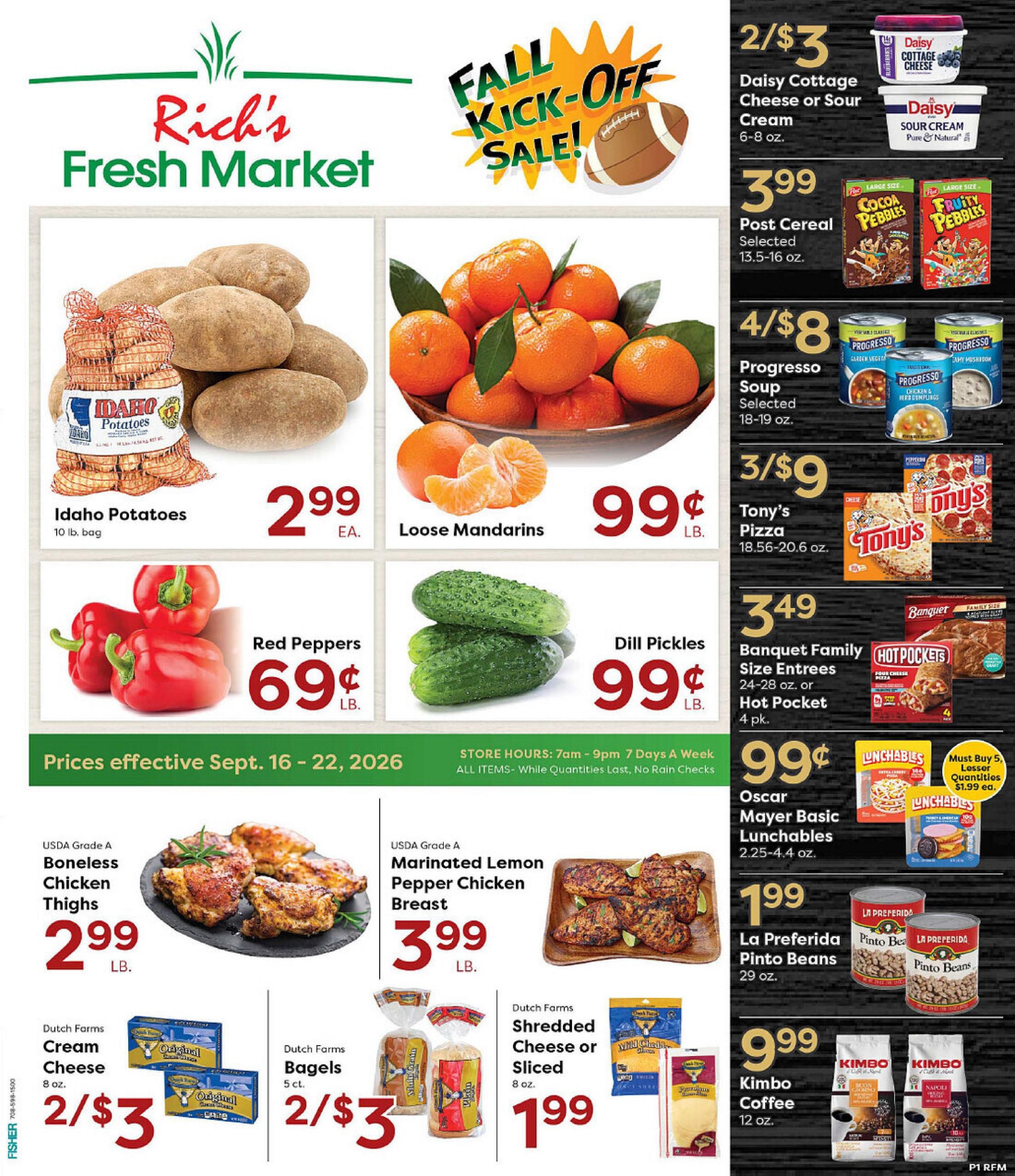 Rich's Fresh Market weekly ad page 1