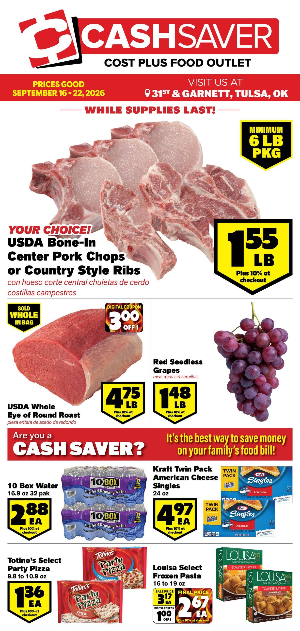 Tulsa Cashsaver weekly ad page 1