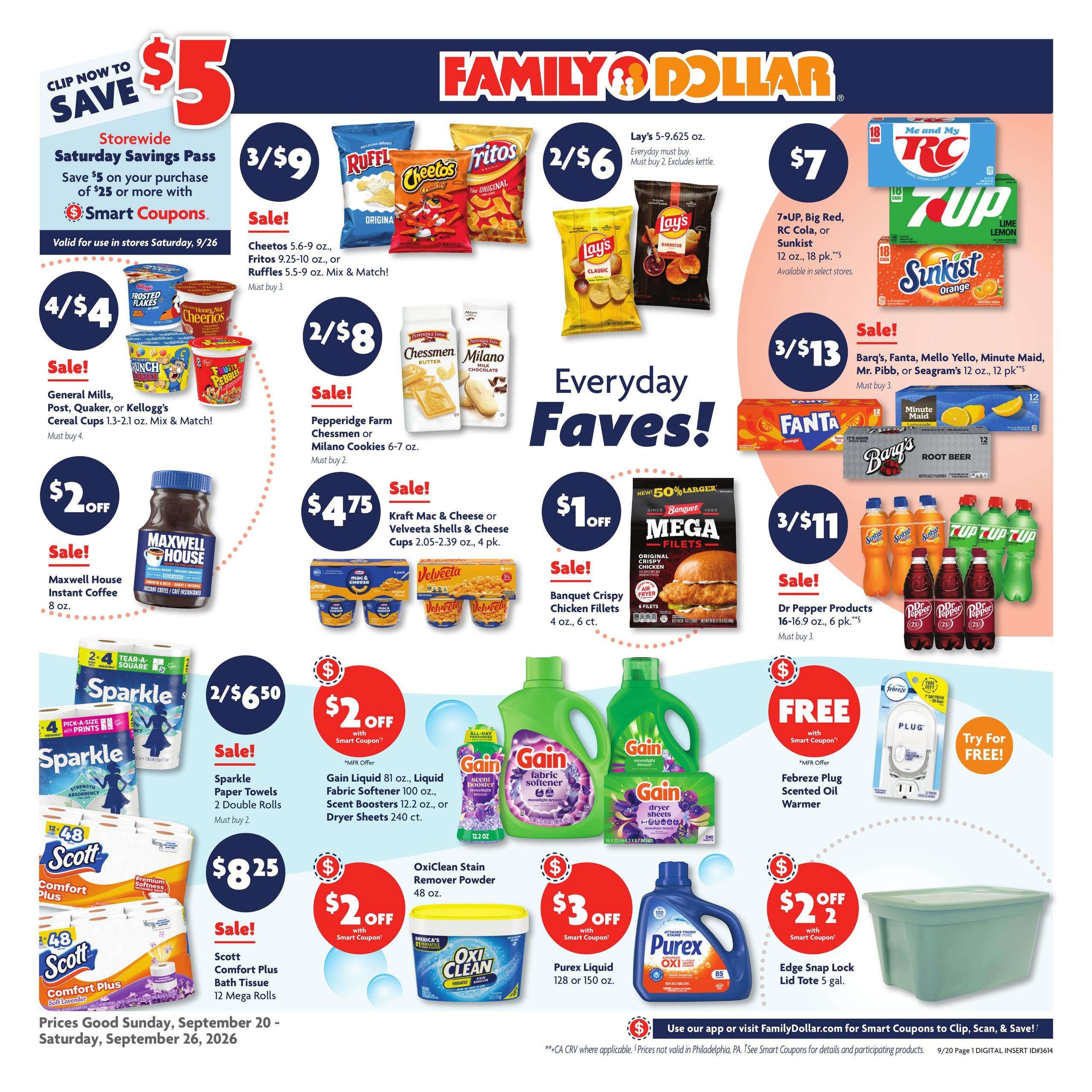 Family Dollar weekly ad page 1