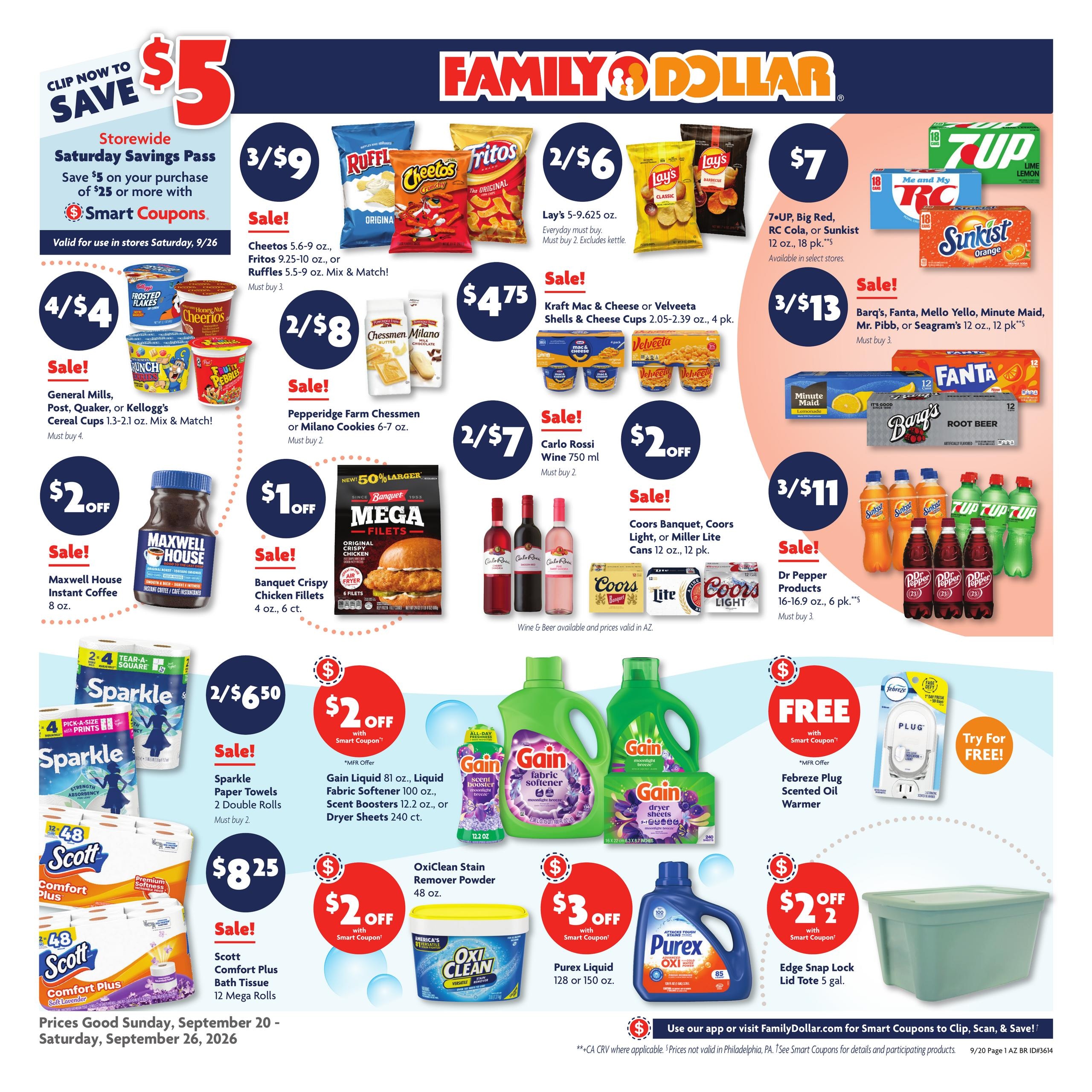 Family Dollar weekly ad page 1