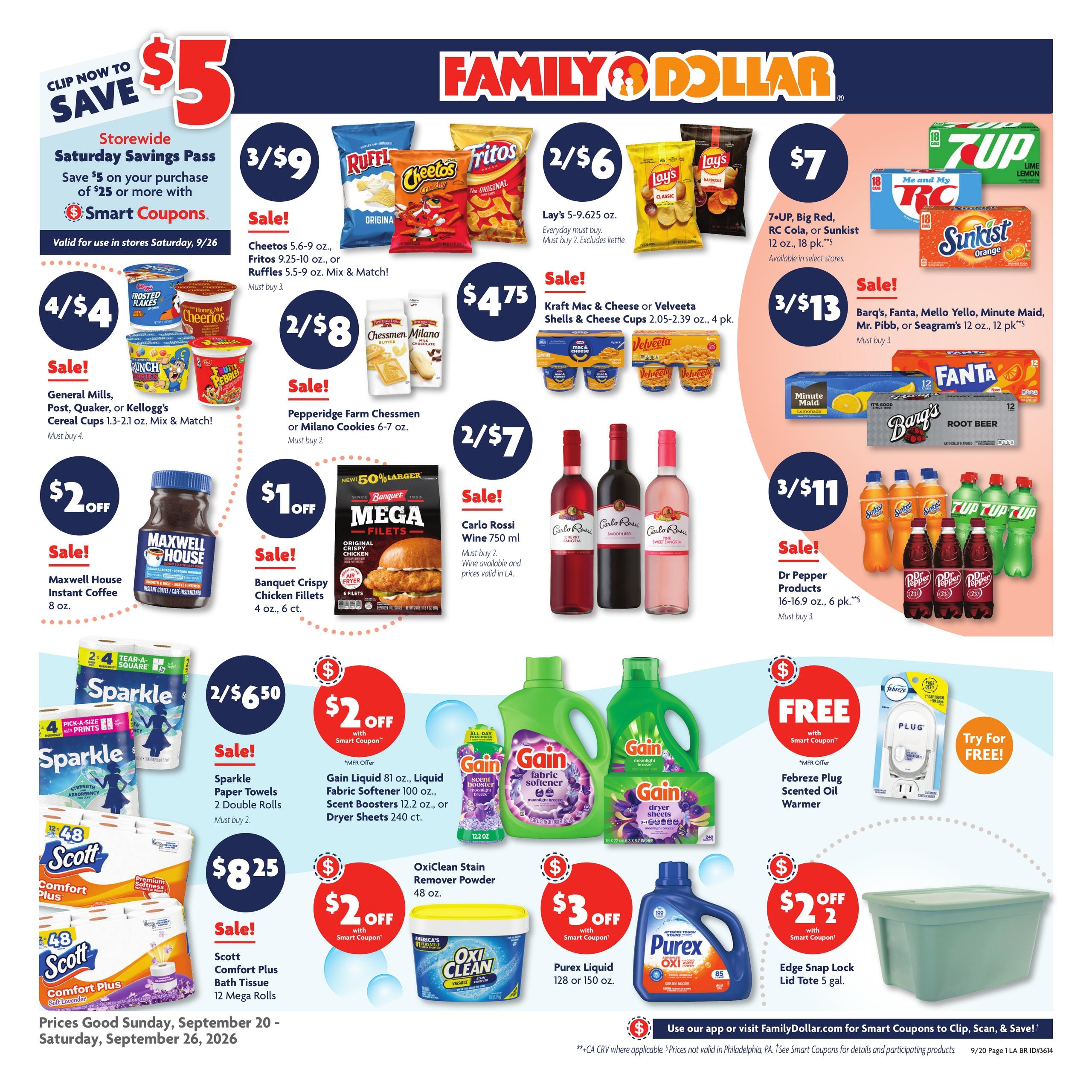 Family Dollar weekly ad page 1