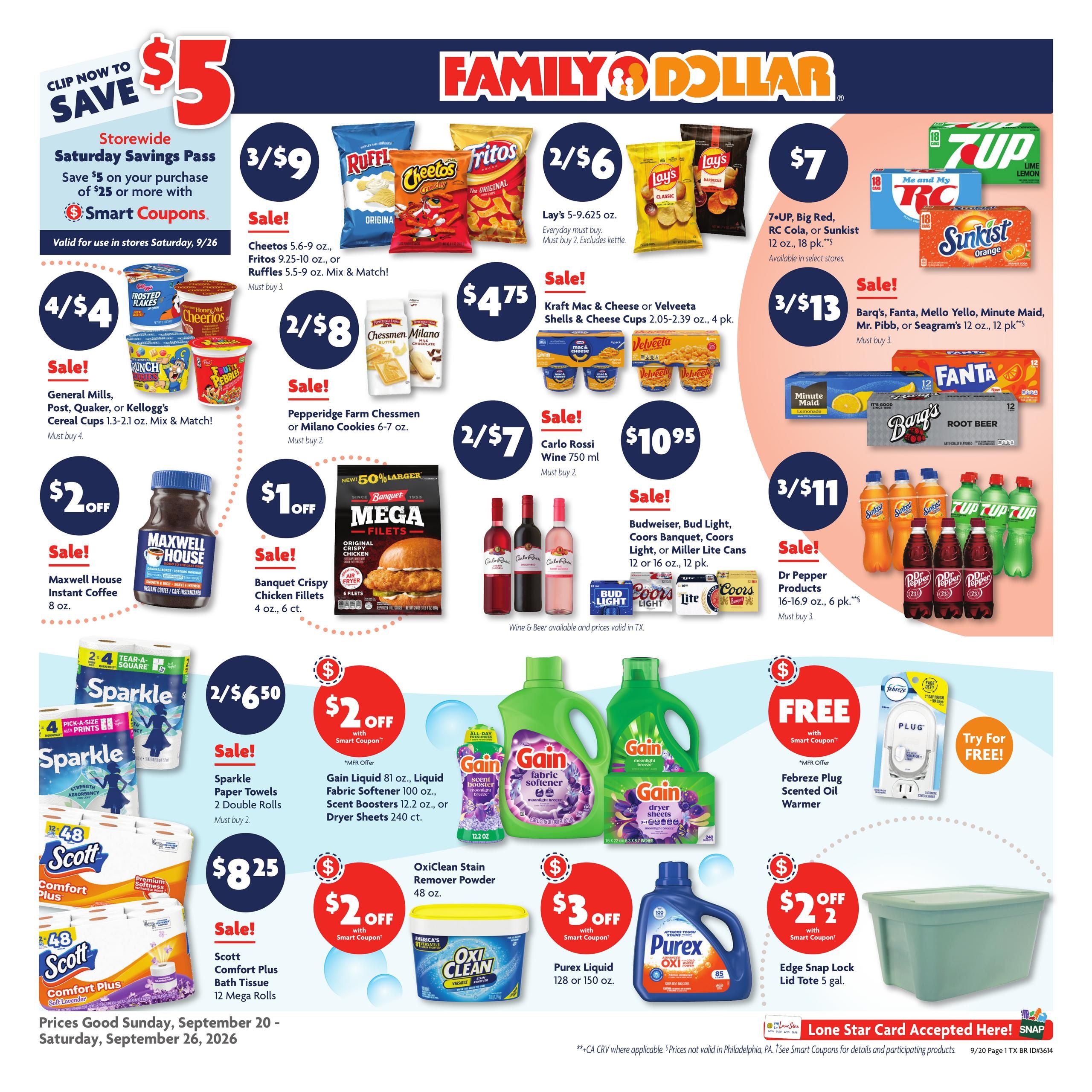 Family Dollar weekly ad page 1