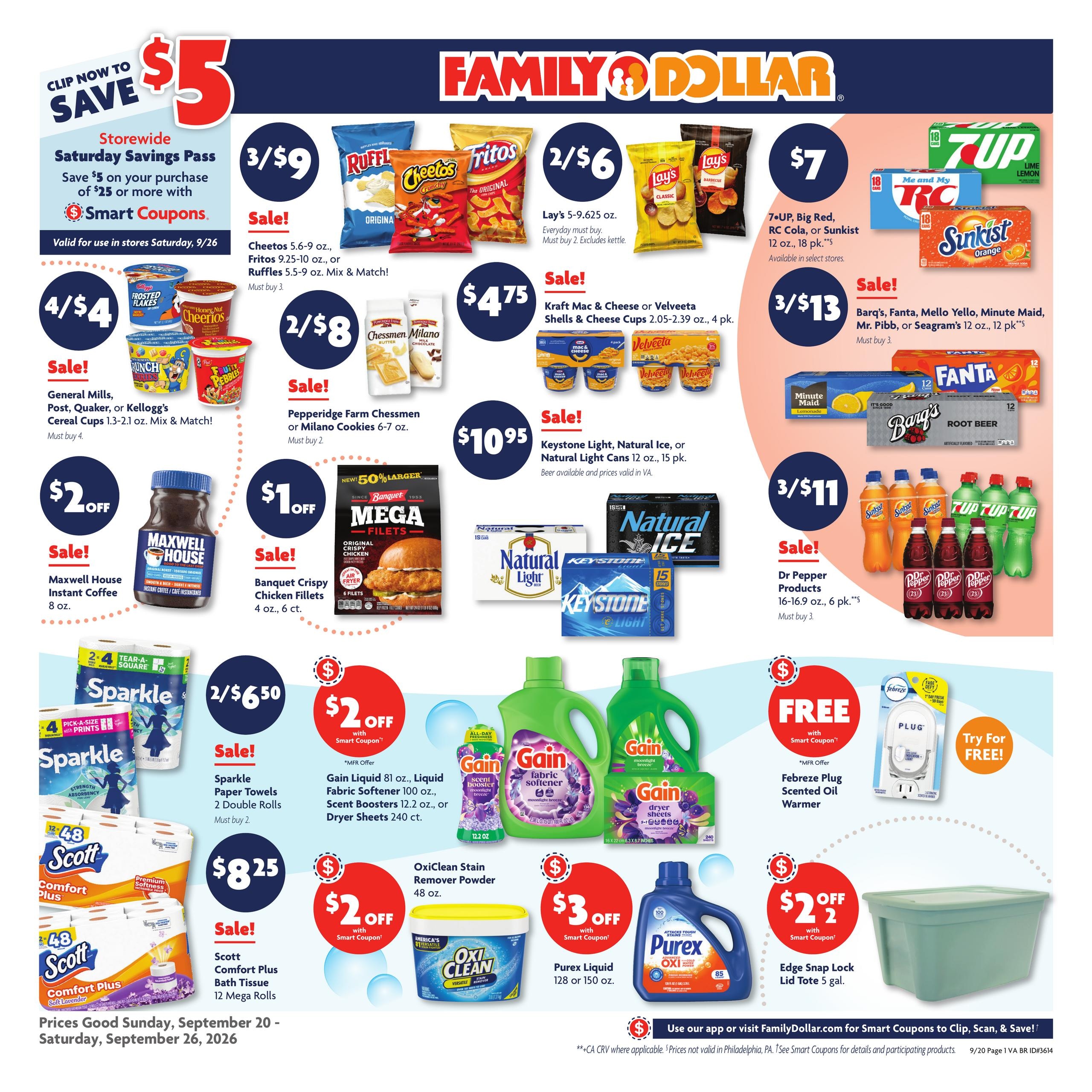 Family Dollar weekly ad page 1