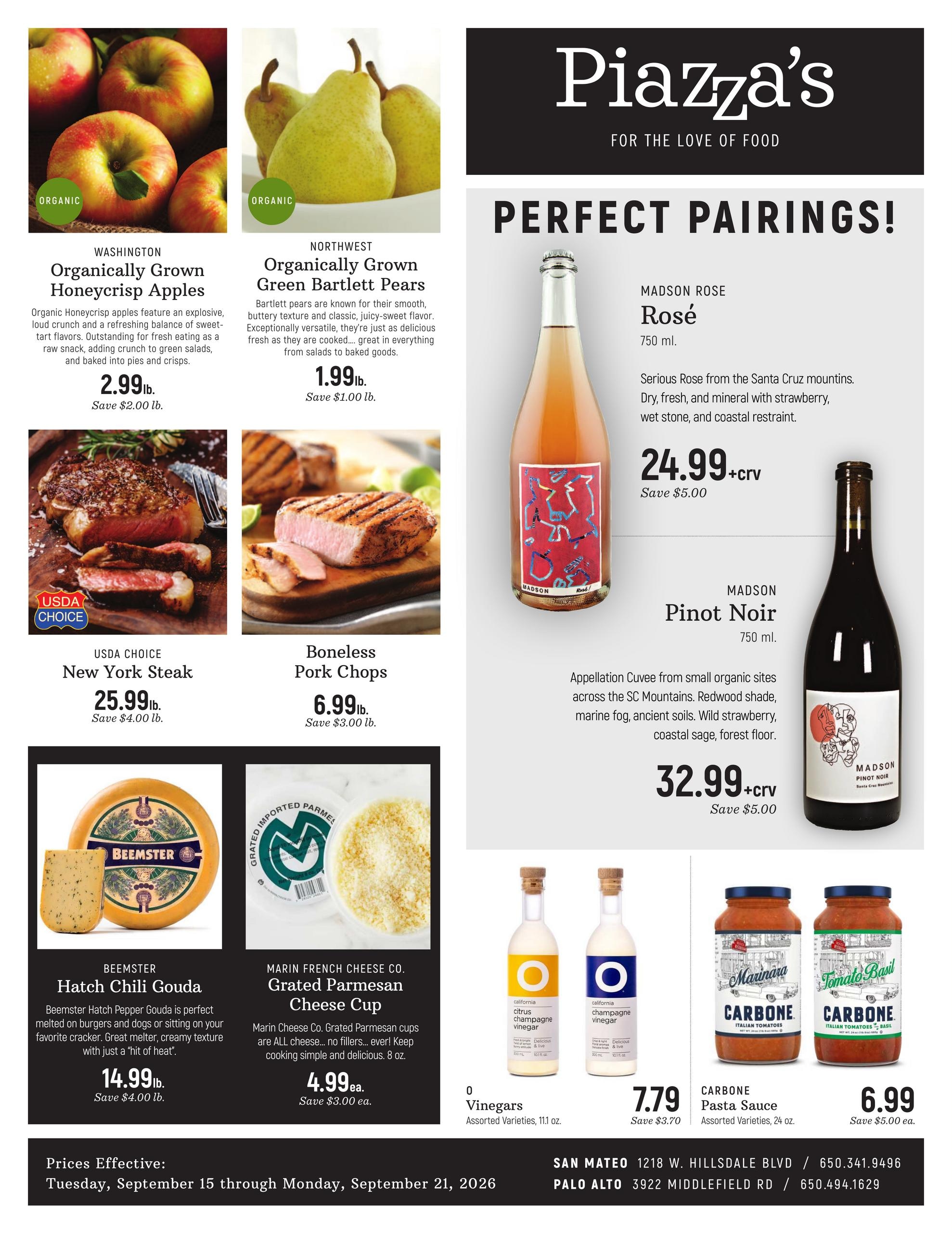 Piazza's Fine Foods weekly ad page 1