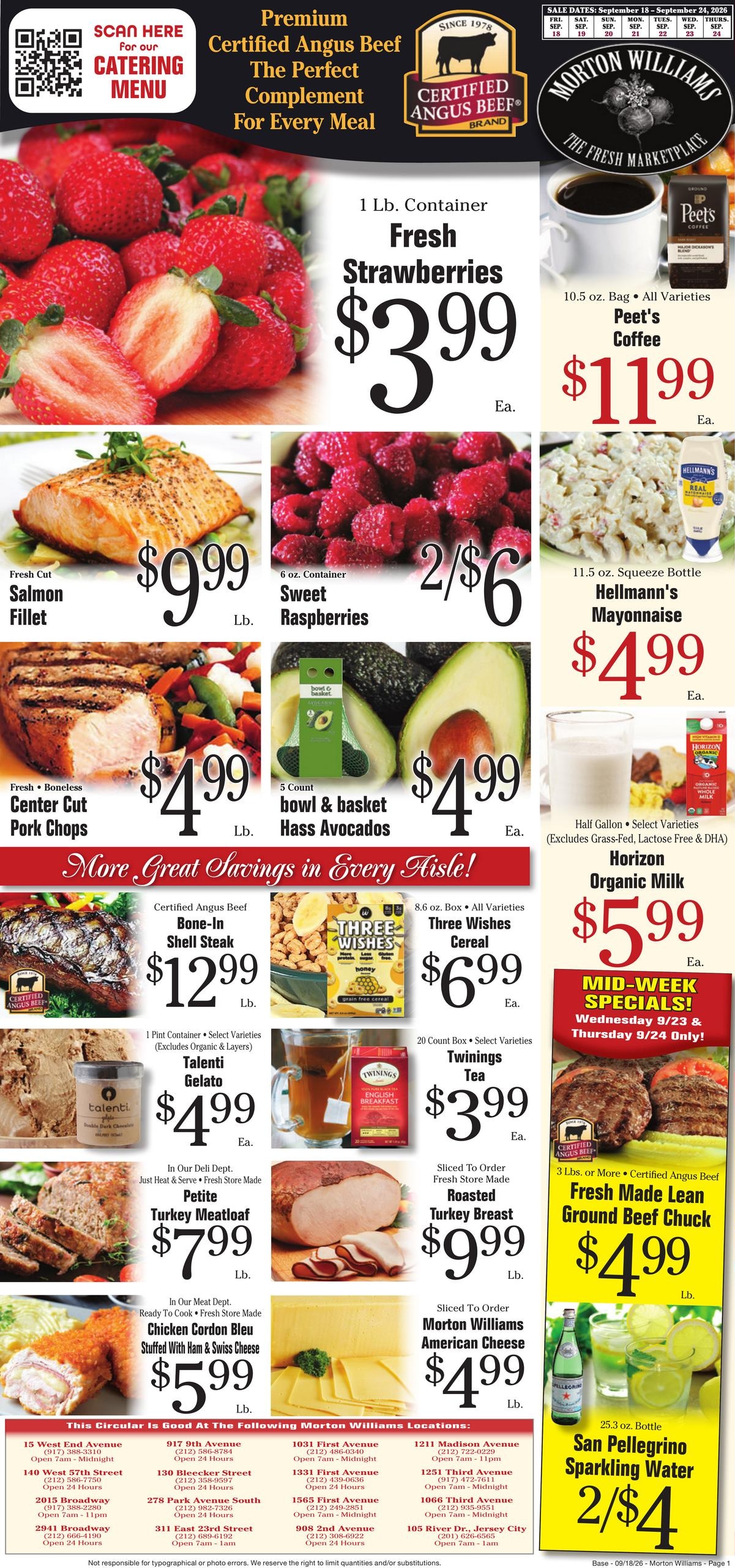 Morton Williams Supermarket weekly ad page 1