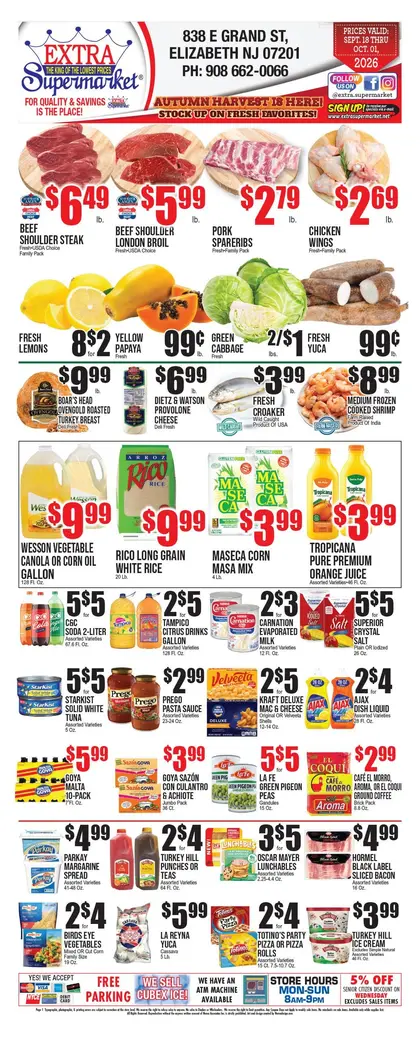 Extra Supermarket Indexed Bi-Weekly