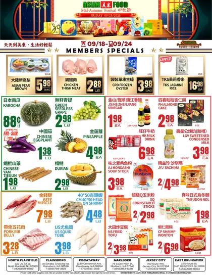 Asian Food Market Indexed Weekly