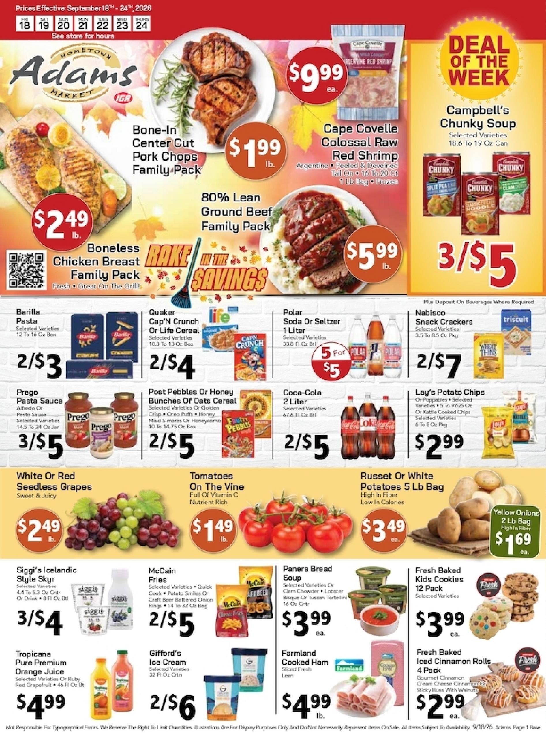 Tri-Town Foods weekly ad page 1