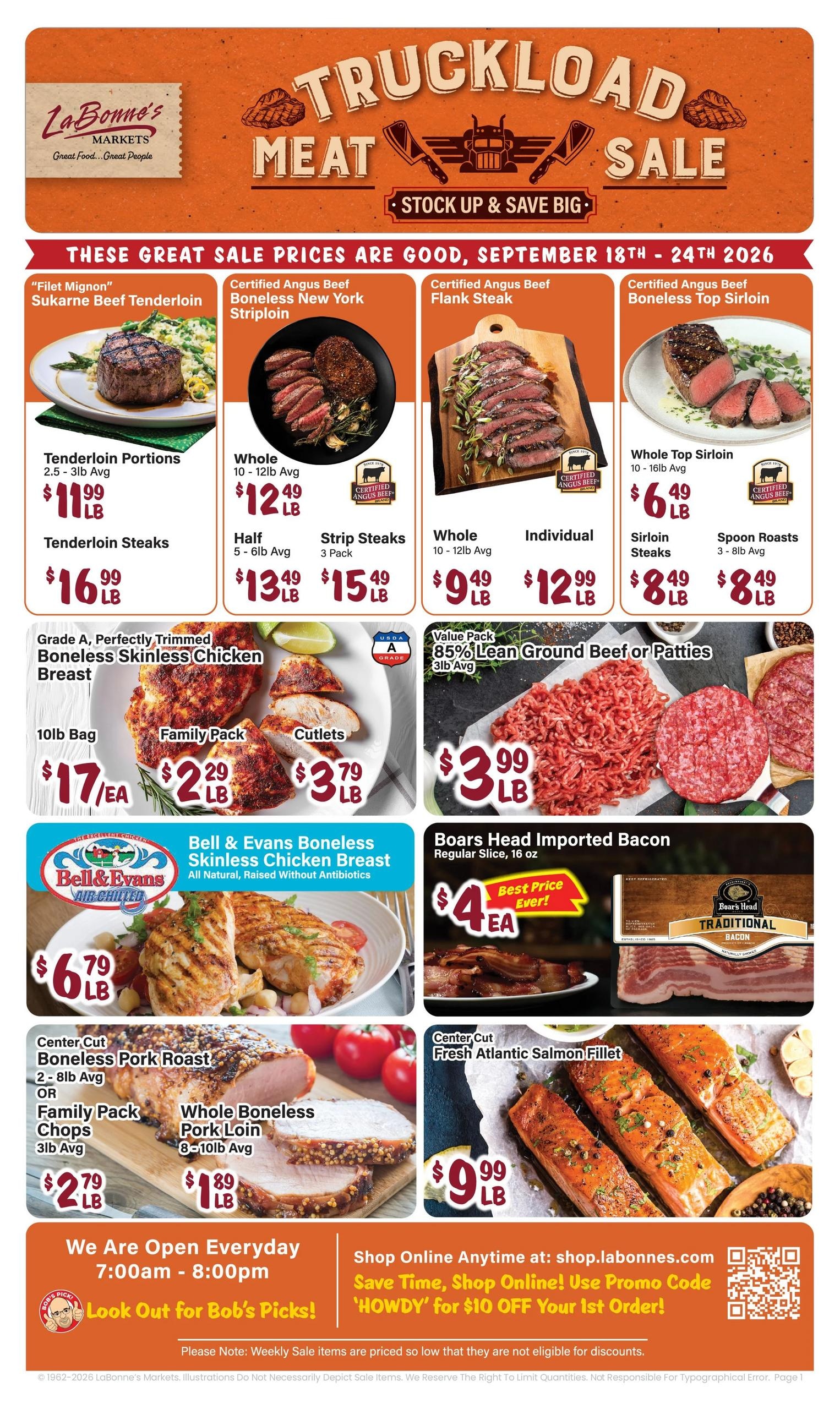 Oliver's Supermarket weekly ad page 1