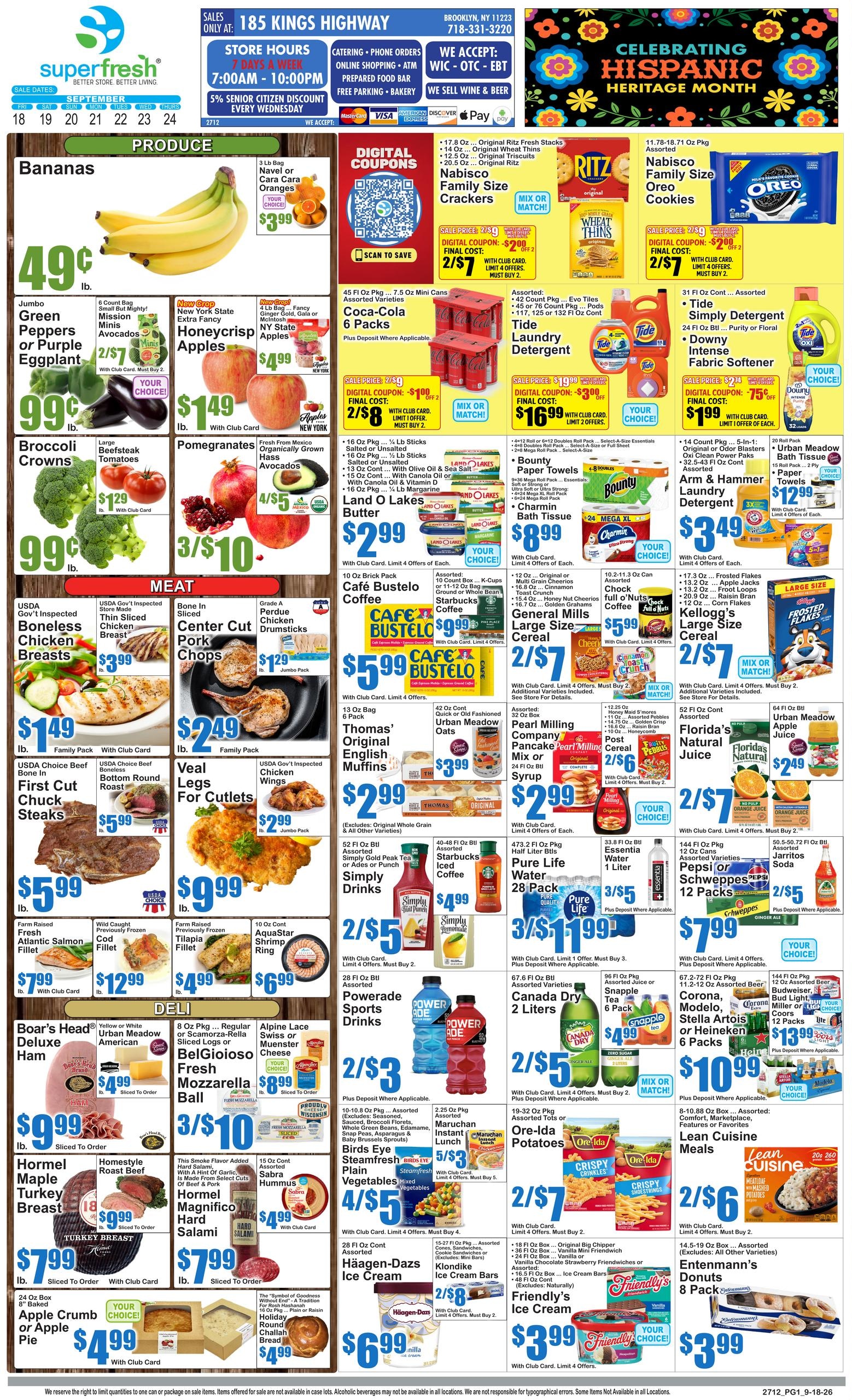 SuperFresh weekly ad page 1