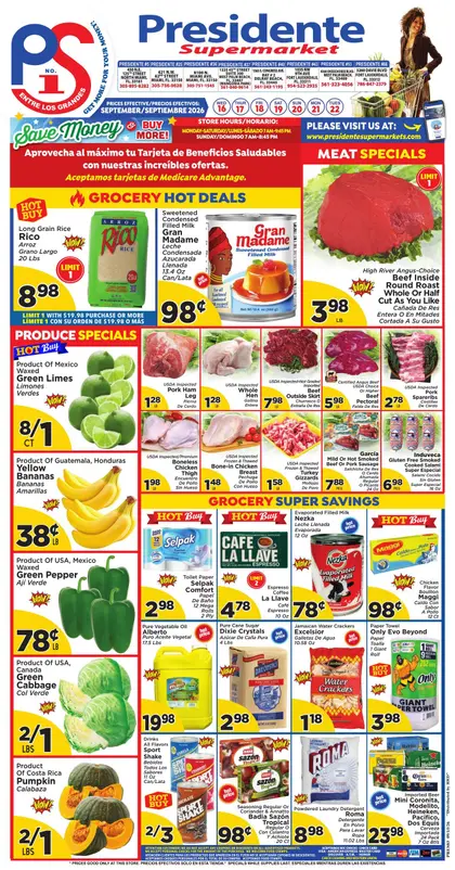 Presidente Supermarkets Indexed Weekly