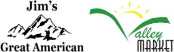 Valley Market and Jim's Great American logo