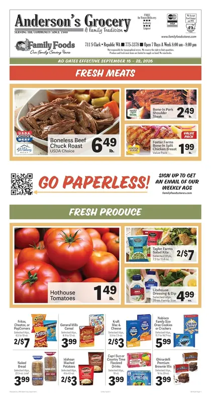 Anderson's Grocery Weekly Ad