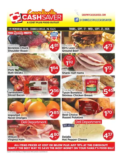 Cash Saver Connellsville Weekly Ad