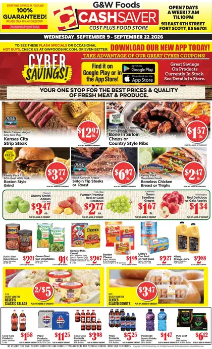 G&W Foods Cash Saver Weekly Ad