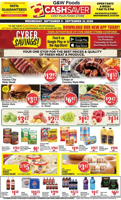 G&W Foods Cash Saver Weekly Ad