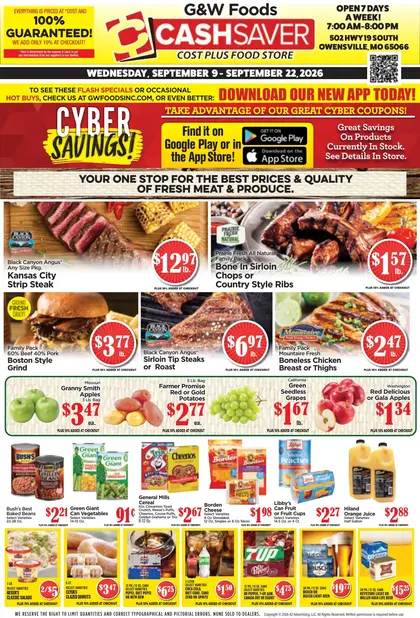 G&W Foods Cash Saver Weekly Ad