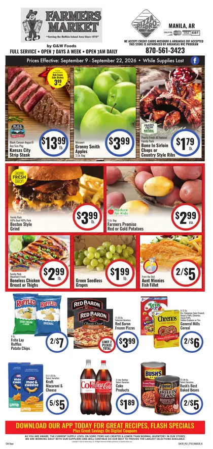 G&W Foods Farmers Market Weekly Ad