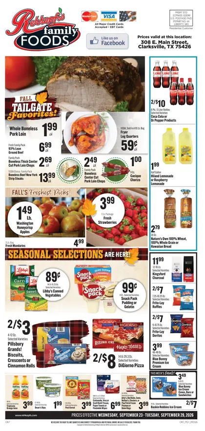 Rehkopf's Family Foods Weekly Ad