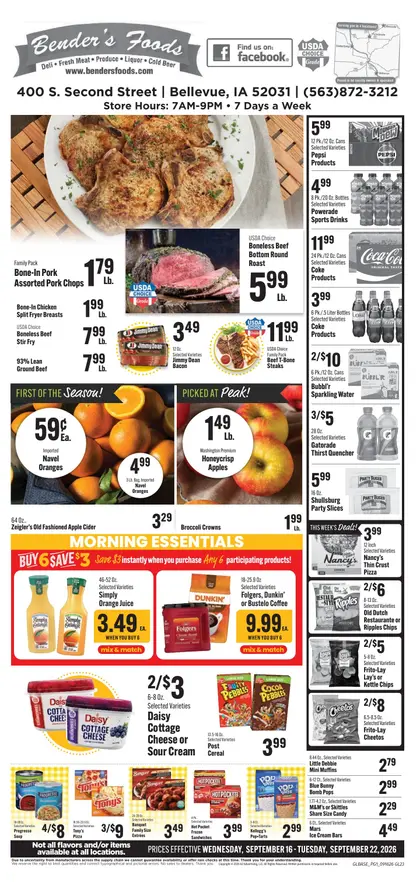 Bender's Foods Weekly Ad