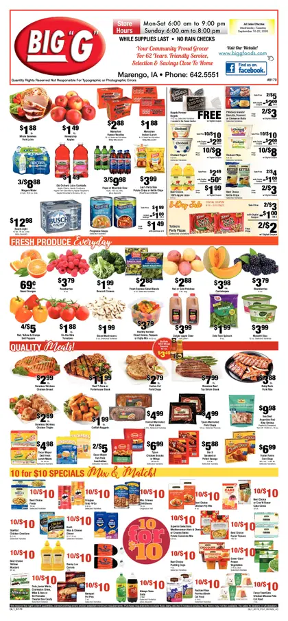 Big G Foods Great Deals This Week! Weekly Ad