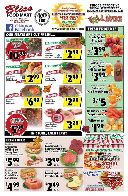 Bliss Shur Fine Food Mart Weekly Ad