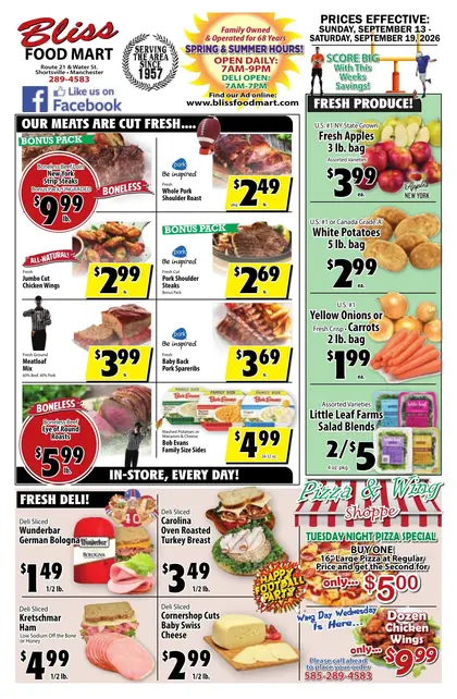 Bliss Shur Fine Food Mart Weekly Ad