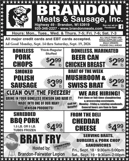 Brandon Meats & Sausage Weekly Ad