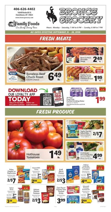 Bronc's Grocery Weekly Ad