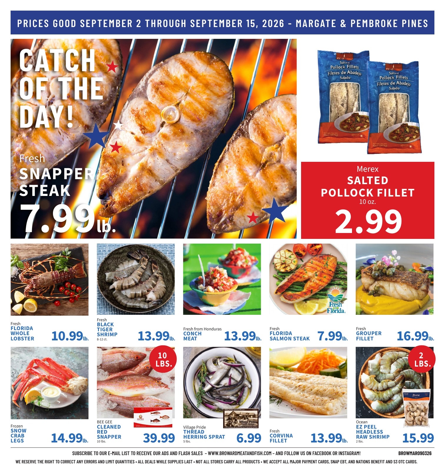 Broward Meat and Fish weekly ad page 3