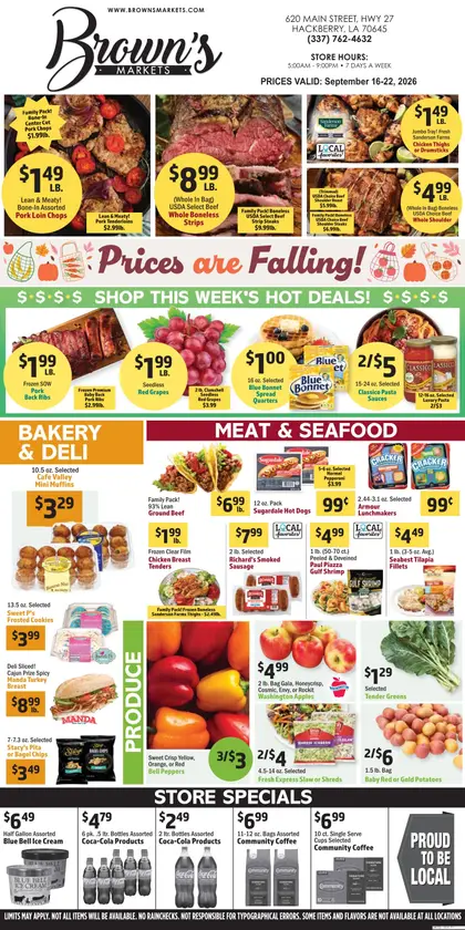 Brown's Food Center Weekly Ad