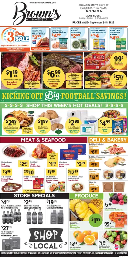 Brown's Food Center Weekly Ad