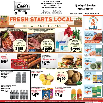 Cade's Market Weekly Ad