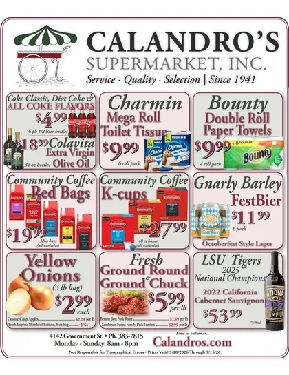 Calandro's Supermarket Weekly Ad