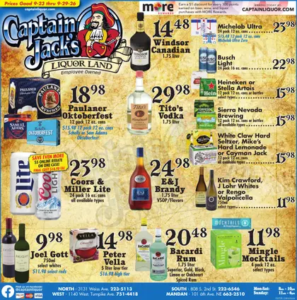 Captain Jack's Liquor Land Weekly Ad