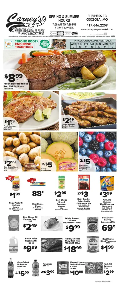 Carney's Supermarket carneyfivestar@yahoo.com Weekly Ad