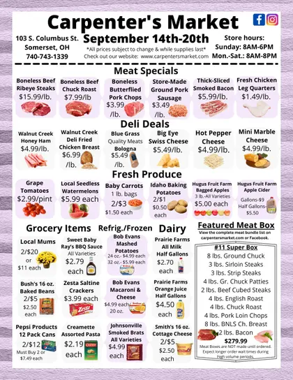 Carpenter's Market Weekly Ad