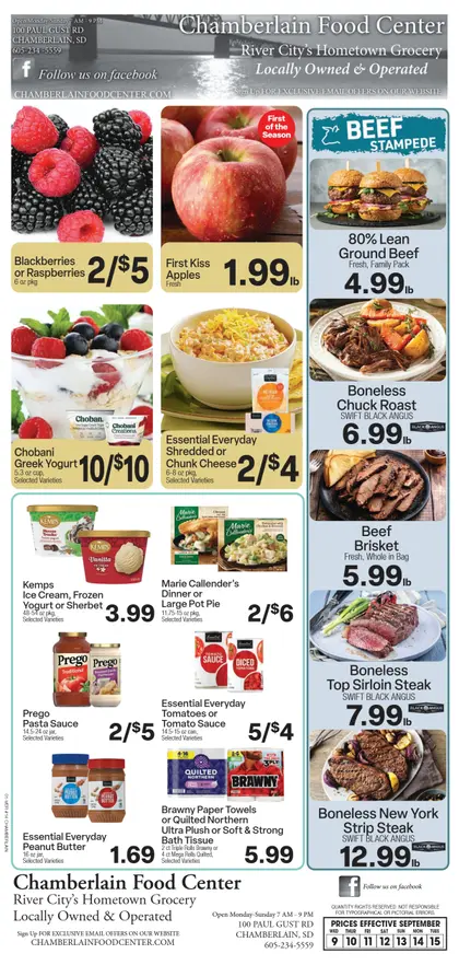 Chamberlain Food Center Weekly Ad