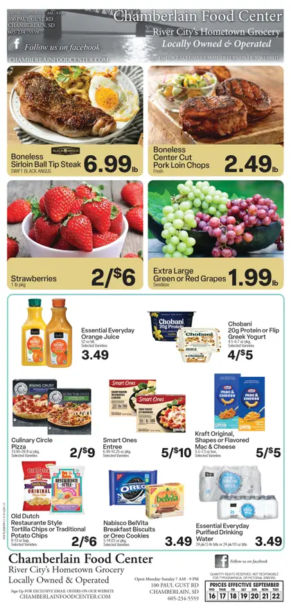Chamberlain Food Center Weekly Ad