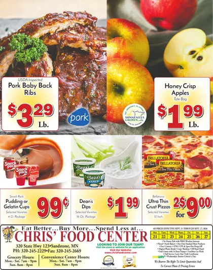 Chris' Food Center Weekly Ad