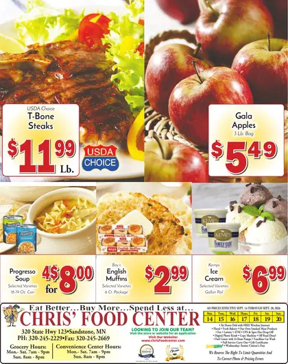 Chris' Food Center Weekly Ad