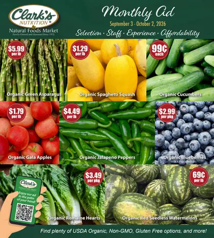 Clark's Nutrition September Weekly Ad