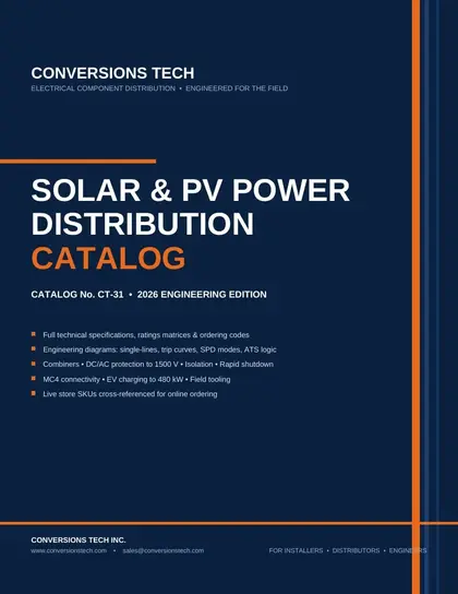 Conversions Tech Solar and PV Distribution Catalog Weekly Ad
