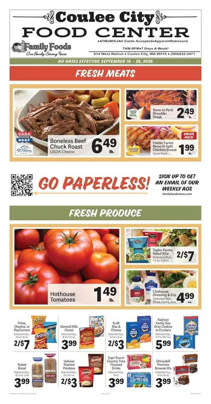 Coulee City Food Center Weekly Ad